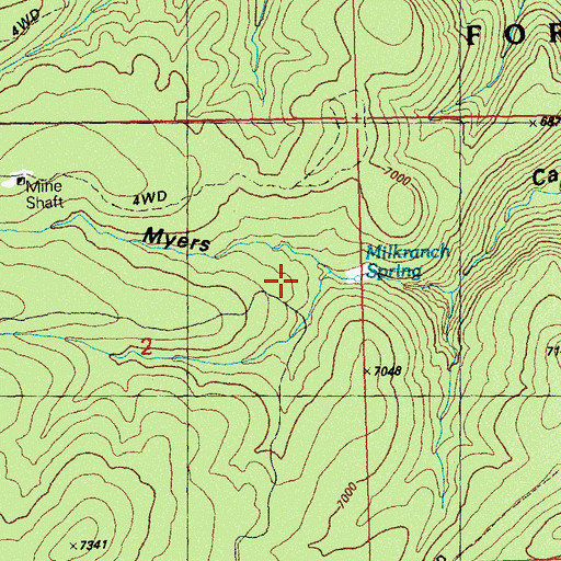 Topographic Map of Hamlett Claims, NM