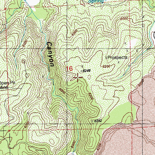 Topographic Map of Nellie Bly Mine, NM