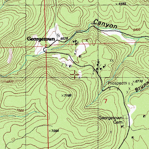 Topographic Map of Naiad Queen Mine, NM