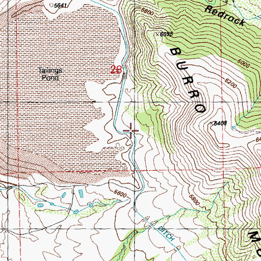 Topographic Map of Ace High Fluorspar Deposit, NM