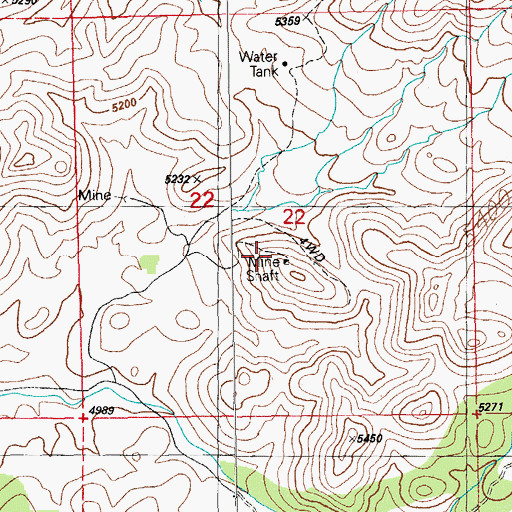 Topographic Map of Black Willow Prospect, NM
