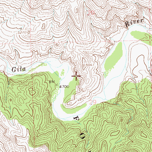 Topographic Map of Cedar Hill Prospect, NM
