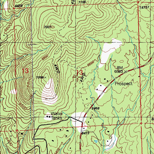 Topographic Map of Pipe Stem, NM