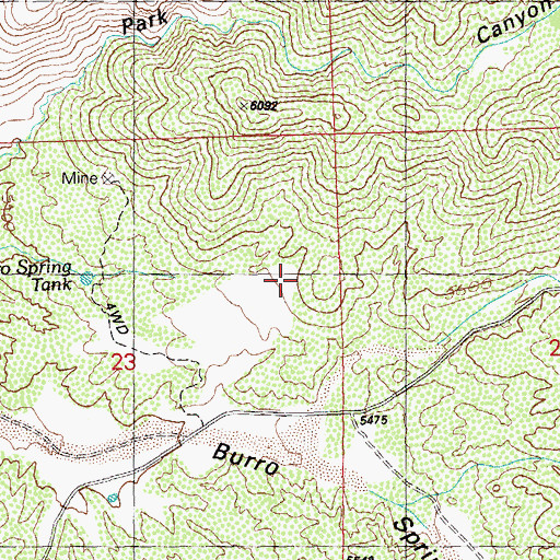 Topographic Map of Long Lost Brother Deposit, NM