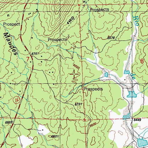 Topographic Map of Silver Cell Mine, NM