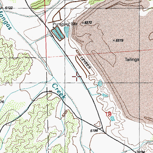 Topographic Map of Section 22 Deposit, NM