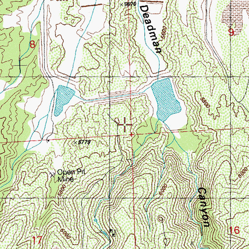 Topographic Map of Southern Star Deposits, NM