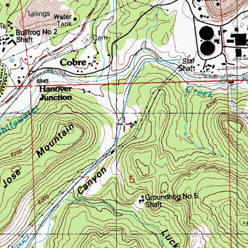 Topographic Map of Groundhog Mine, NM