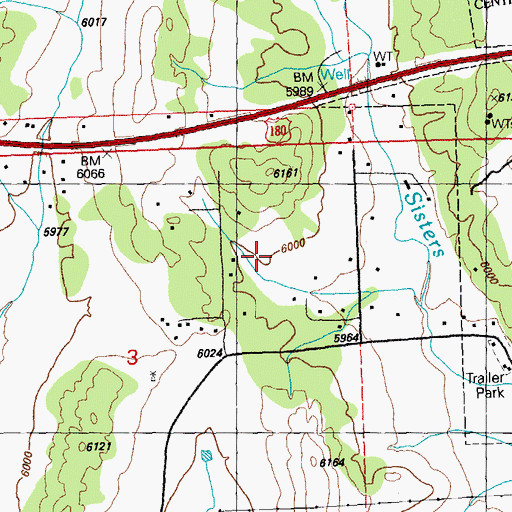 Topographic Map of Texas Mine, NM