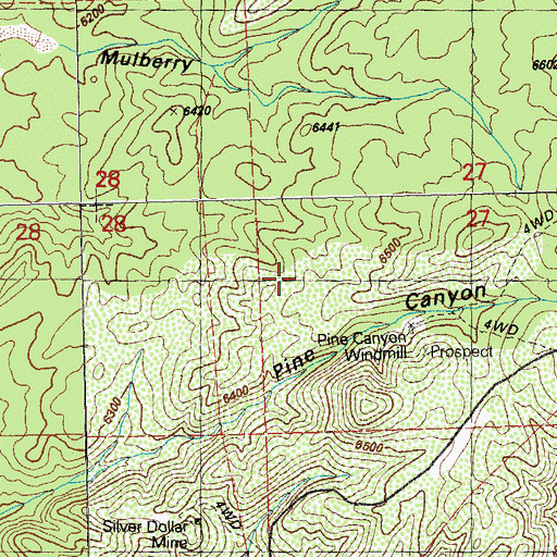 Topographic Map of Shrine, NM