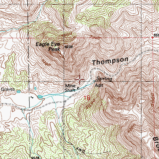 Topographic Map of Thomson Canyon Perlite Deposit, NM