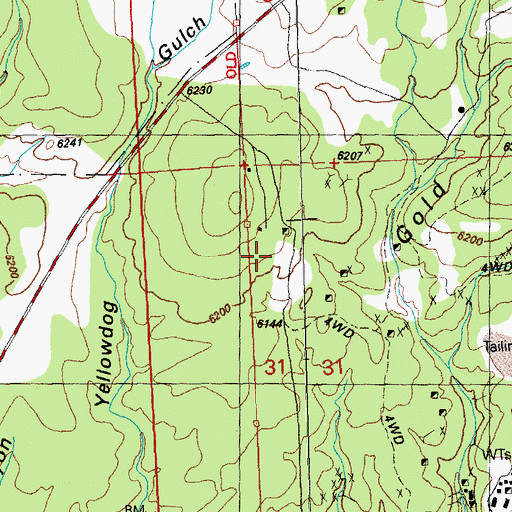 Topographic Map of Three Brothers Mine, NM
