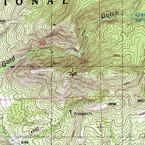 Topographic Map of Uncle Jimmy Thwaits Mine, NM