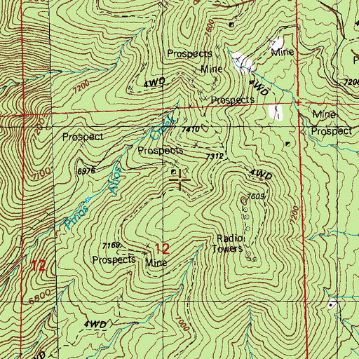 Topographic Map of Arizona Mine, NM