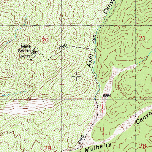 Topographic Map of Astrologer Mine, NM