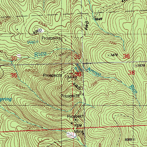 Topographic Map of Atlas Number 2, NM