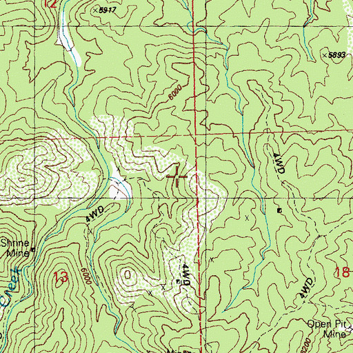 Topographic Map of Beaumout Mine, NM