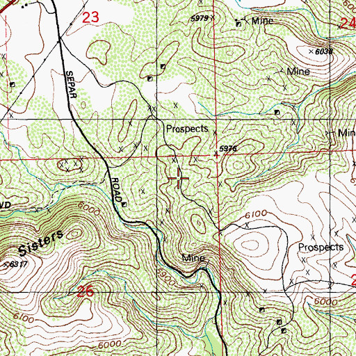 Topographic Map of Blue Jay Deposit, NM
