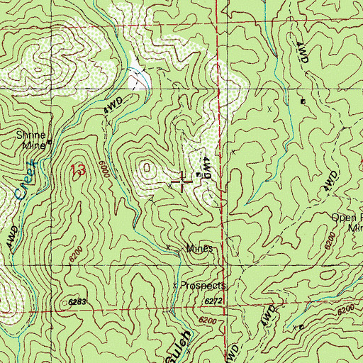 Topographic Map of Bolton Mine, NM