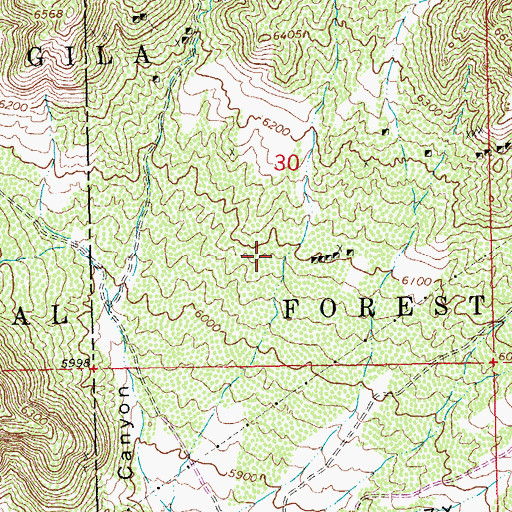 Topographic Map of Bruff Deposit, NM