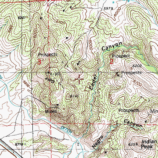 Topographic Map of Virtue Mine, NM