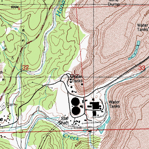 Topographic Map of Copper Glance, NM