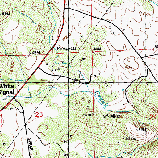 Topographic Map of Copper Glance Mine, NM