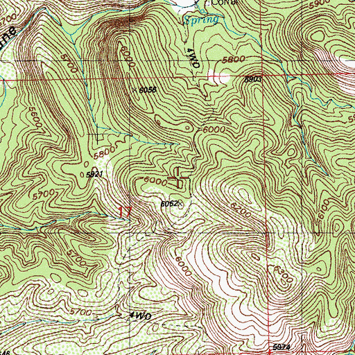 Topographic Map of Alice Mine, NM