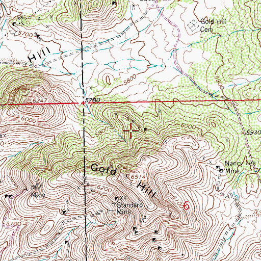 Topographic Map of Crescent Deposit, NM