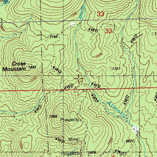 Topographic Map of Deep Down Mine, NM