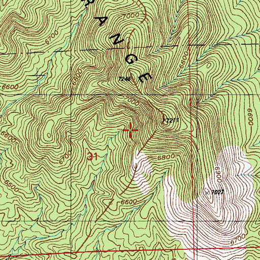 Topographic Map of Divide Prospect, NM