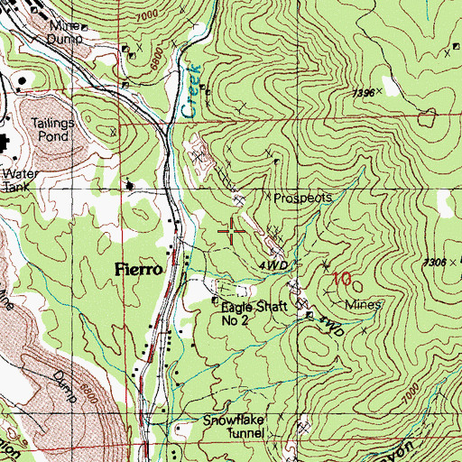 Topographic Map of Eighty-Six Mine, NM