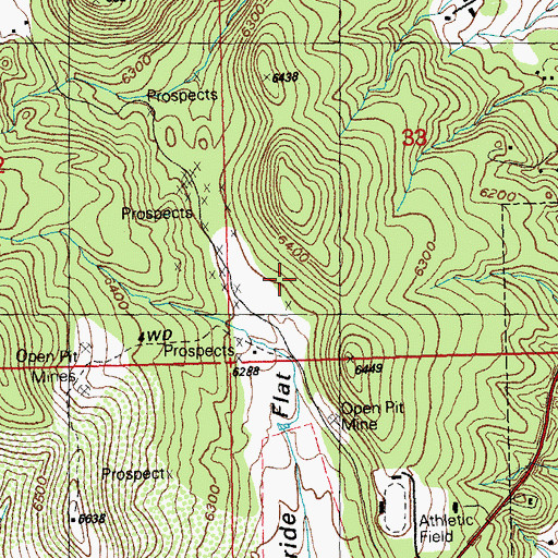 Topographic Map of Hidden Treasure, NM