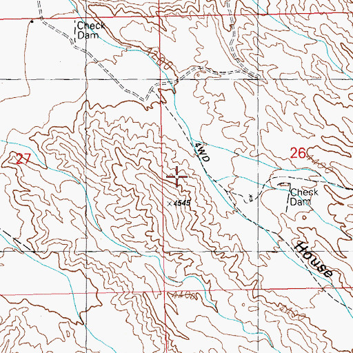Topographic Map of Hope Prospect, NM
