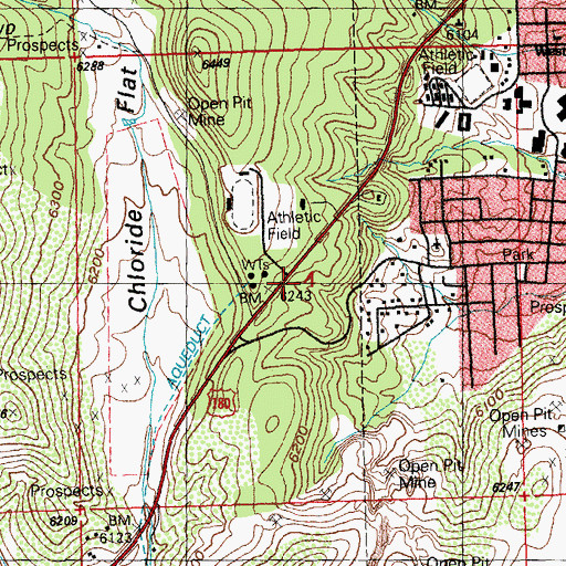 Topographic Map of Mollie Gibson Group Mine, NM