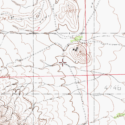 Topographic Map of Hornet Mine, NM