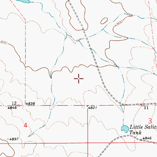 Topographic Map of Preston Beck Grant Quarry, NM