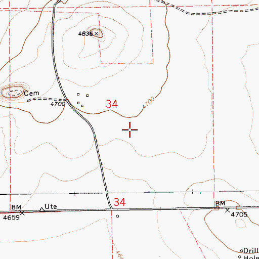 Topographic Map of Powers Number One Timmons, NM