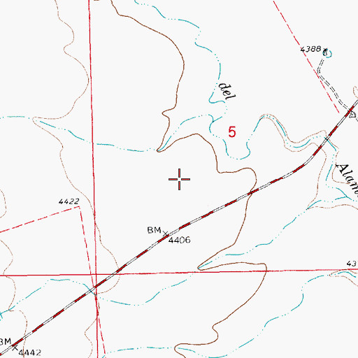 Topographic Map of Amerigas Number Sixteen Mitchell, NM