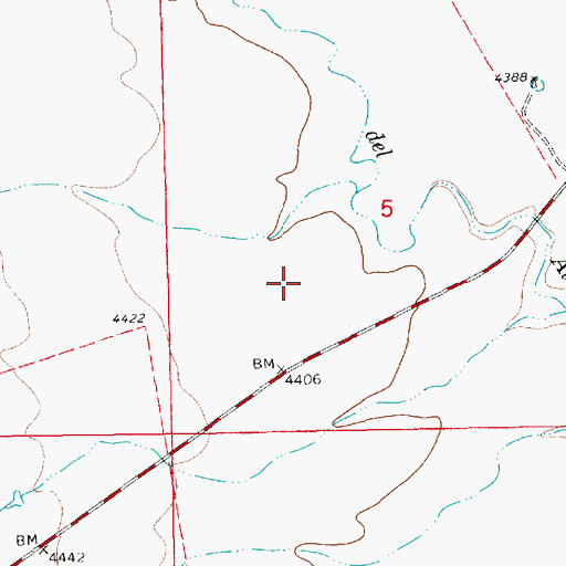 Topographic Map of Amerigas Number Twenty Mitchell, NM
