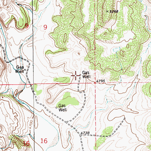 Topographic Map of Adams Number Two Gonzales, NM