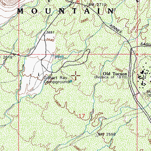Topographic Map of Palo Verde Picnic Area and Campground, AZ