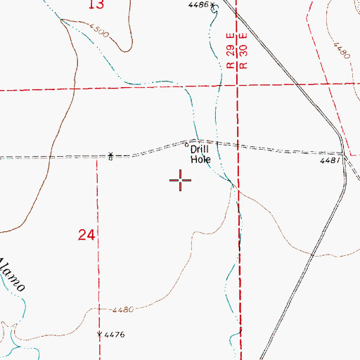 Topographic Map of Carbonic Number Five Mitchell, NM