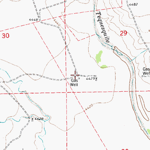 Topographic Map of Carbonic Number Seven Mitchell, NM