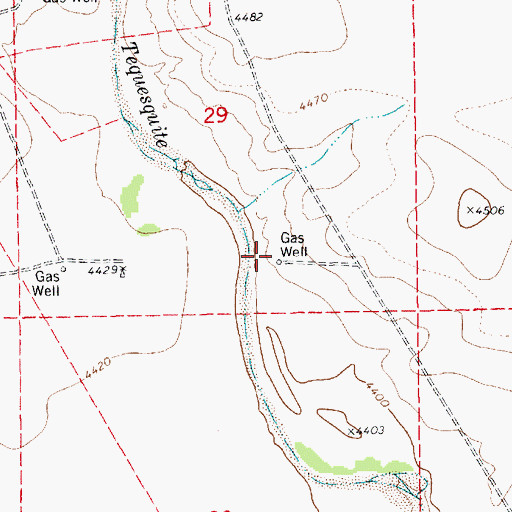 Topographic Map of Carbonic Number Thirteen Mitchell, NM