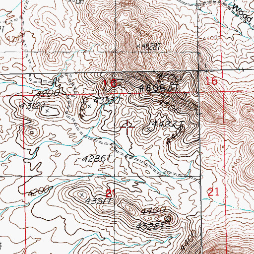 Topographic Map of Flourite Pits, NM