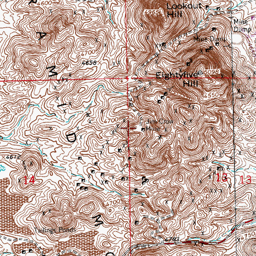 Topographic Map of Goodnight Lode, NM