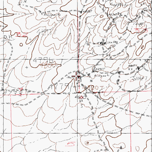 Topographic Map of Last Chance Lode, NM