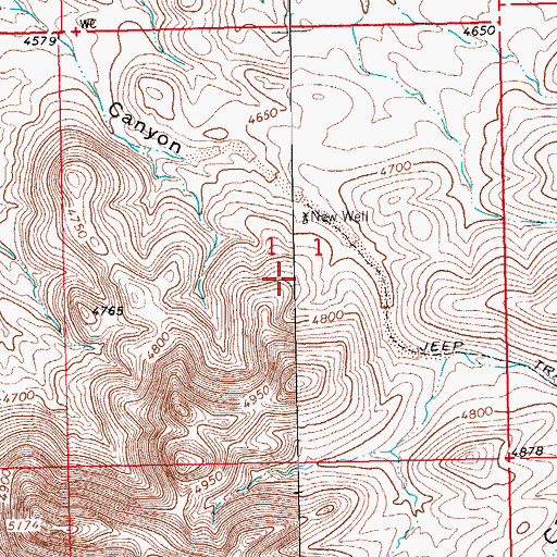 Topographic Map of Lucky Strike Lode, NM