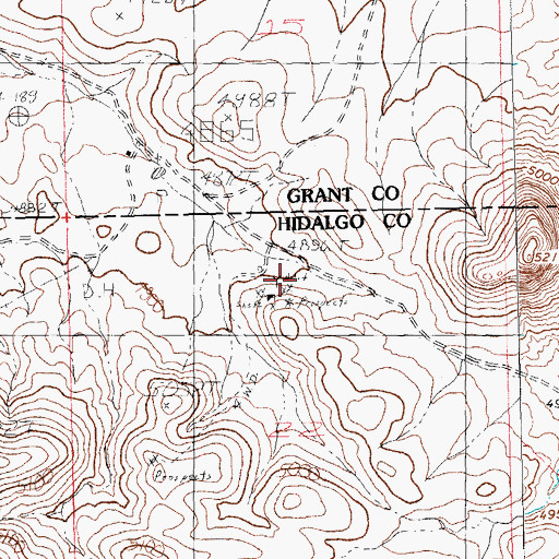 Topographic Map of Luna Mine, NM